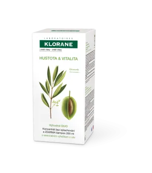 Klorane šampón s výťažkom z olív 200ml + Koncentrát bez oplachovania s výťažkom z olív 125ml