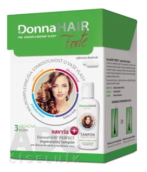 Donna HAIR FORTE 3 mes. kúra 90 tob.+ DH PERFECT šampón 100 ml