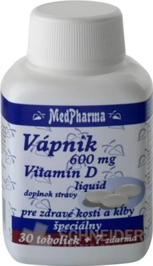 MedPharma VÁPNIK 600 mg + Vitamín D liq.