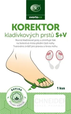 svorto KOREKTOR kladivkových prstov