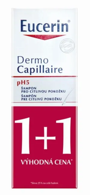 Eucerin Dermocapillaire pH5 šampón na vlasy pre citlivú pokožku 2x250ml