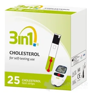 3in1 CHOLESTEROL TESTOVACIE PRÚŽKY