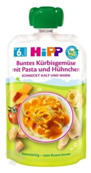 HiPP BIO Zelenina,tekvica,cestoviny a kuracie mäso