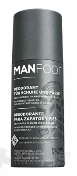 ManFoot DEZODORANT na obuv a chodidlá pre mužov