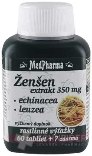 MedPharma ŽENŠEN 350 mg + Echinacea + Leuzea