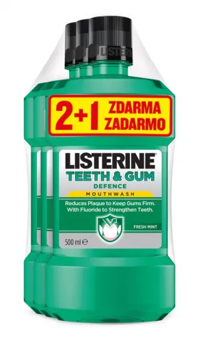 Listerine teeth & gum defence 2+1 zdarma