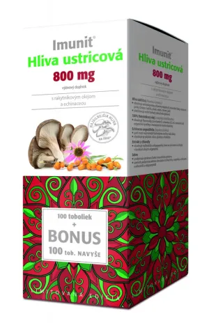 Hliva ustric. 800mg s rakytn. a echin. - IMUNIT 100+100 tob. navyše