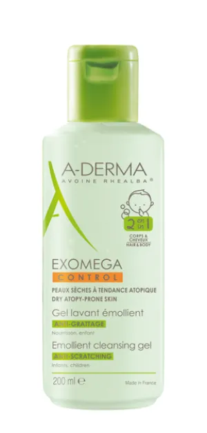 A-Derma Exomega Control Zvláčňujúcí umývací gél 2v1 200ml