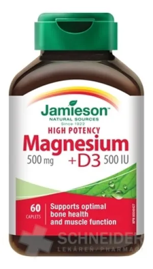 JAMIESON HORČÍK 500 mg S VITAMÍNOM D3 500 IU