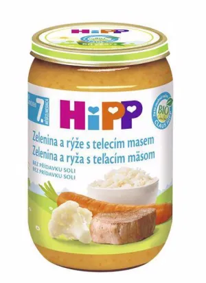 HiPP Príkrm Zelenina, teľacie mäso a ryža