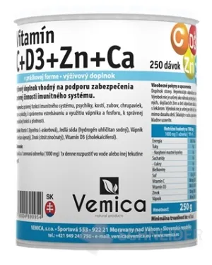 Vemica Vitamín C + D3 + Zn + Ca