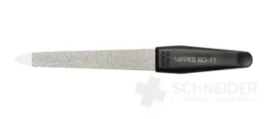 Nippes Solingen Pilník zafírový picatý čierny, 110 mm