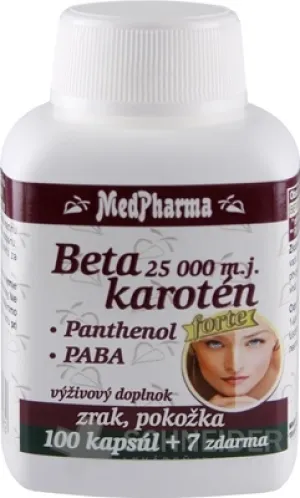 MedPharma BETAKAROTÉN 25.000 m.j.+Pantenol+PABA