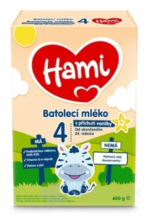 Hami 4 Batoľacie mlieko s príchuťou vanilky