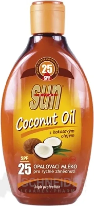 SUN COCONUT OIL opaľovacie MLIEKO SPF 25