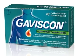 Gaviscon žuvacie tablety 48 tabliet