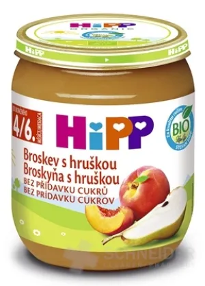 HiPP Príkrm BIO Broskyňa s hruškou