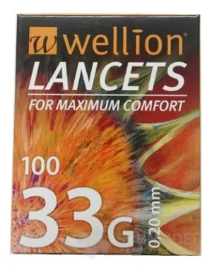 Wellion LANCETS 33G - Lanceta sterilná