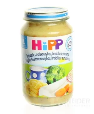 HiPP Príkrm Tagliatelle s mor.rybou, brok.a smot.