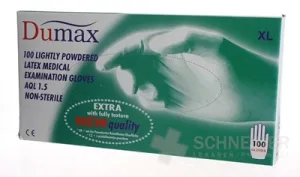 DUMAX RUKAVICE latexové vyšetrovacie