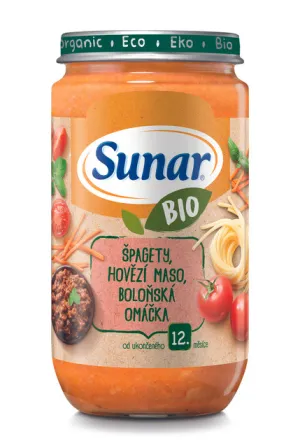 Sunar BIO príkrm ŠPAGETY, Hovädzie MÄSO, BOLONSKE