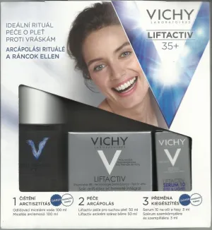 Vichy Liftactiv 35+ krém proti vráskam, micelárna voda a očné sérum pre suchú pleť