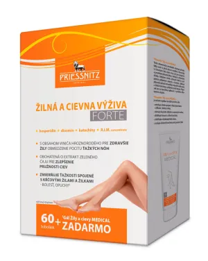 Priessnitz Žilná a cievna výživa FORTE 60 tob.+ gél 125 ml zadarmo