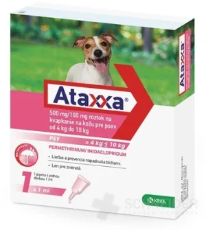 Ataxxa 500 mg/100 mg (psy od 4kg do 10 kg)