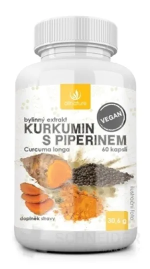 Allnature KURKUMÍN S PIPERÍNOM bylinný extrakt