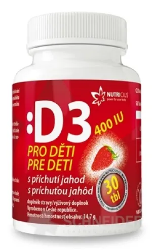 NUTRICIUS Vitamín D3 pre deti 400 IU