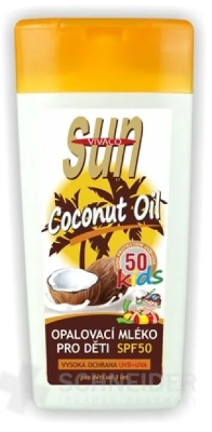 SUN COCONUT OIL opaľovacie MLIEKO KIDS SPF 50