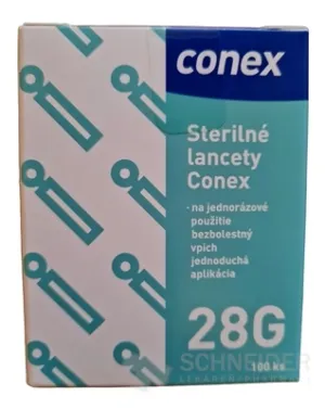Conex Sterilné lancety 28G
