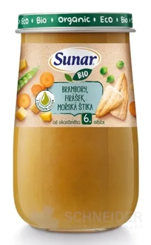 Sunar BIO príkrm ZEMIAKY, HRÁŠOK, MORSKÁ ŠŤUKA