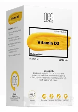nesVITAMINS Vitamin D3 2000 I.U., 60 cps