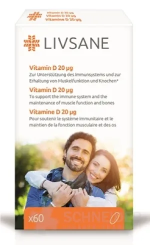 LIVSANE Vitamín D 20 μg