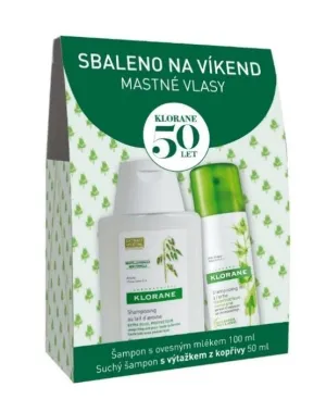 Klorane Šampón Ovos 100ml + Suchý šampón s výťažkom zo žihľavy 50ml