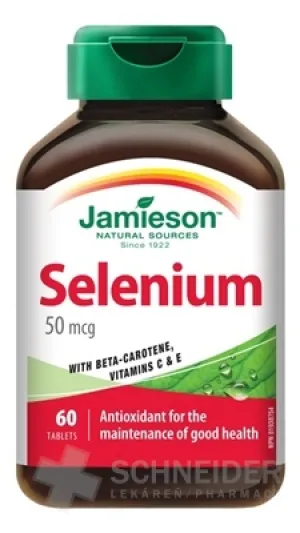 JAMIESON SELÉN 50 µg s BETAKAROTÉNOM a VIT. C a E