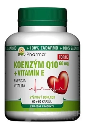 BIO Pharma Koenzým Q10 60mg+Vit.E Forte