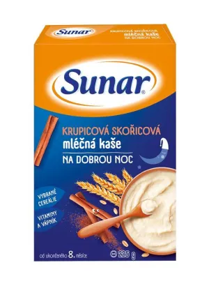 Sunar KRUPICOVÁ ŠKORICOVÁ mliečna kaša DOBRÚ NOC