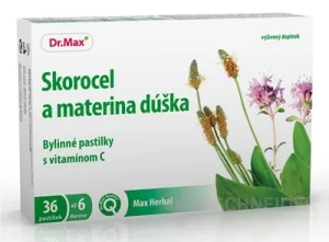 Dr.Max Bylinné pastilky Skorocel a materina dúška