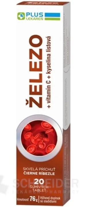 PLUS LEKÁREŇ Železo + vitamín C + kyselina listová