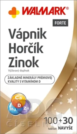 Vápnik Horčík Zinok Forte 100+30tbl.