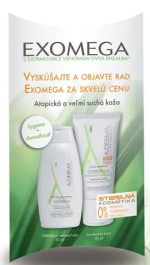 A-Derma Exomega testovacie akciové balenie 