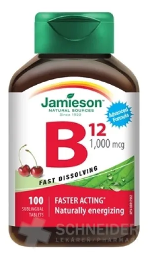 JAMIESON VITAMÍN B12 METYLKOBALAMÍN 1000 µg