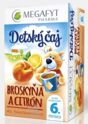 MEGAFYT Detský čaj BROSKYŇA A CITRÓN
