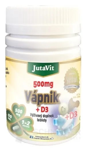 JutaVit Vápnik 500 mg + D3