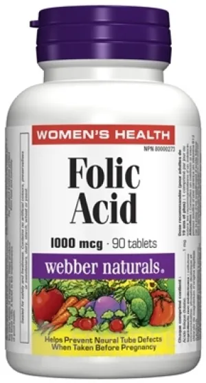Webber Naturals Folic Acid 1 mg