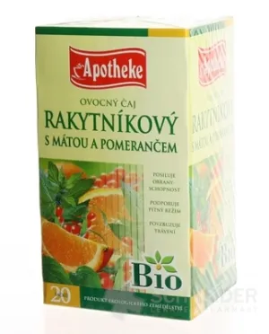 APOTHEKE BIO SELECTION RAKYT. ČAJ S MÄTOU A POMAR.