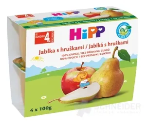 HiPP Príkrm BIO 100% Ovocie Jablká s hruškami