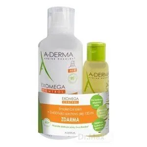 A-Derma Exomega Control emolienčný krém 400ml + sprchový olej 100ml